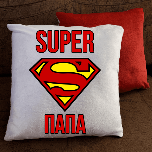 Подушка з принтом - Супер Тато