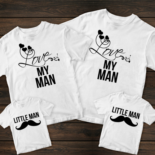 Сімейні футболки з принтом - Сім'я Man