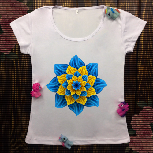 Жіноча футболка з принтом - Символ Незалежності України