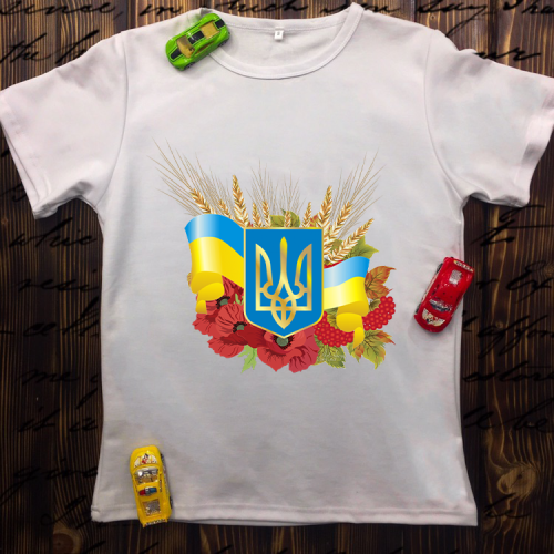 Чоловіча футболка з принтом - Символи України 