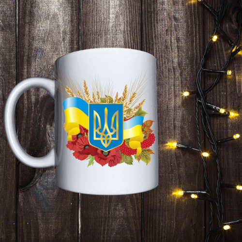 Чашка з принтом - Символи України 