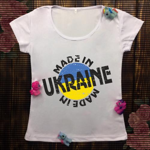 Жіноча футболка з принтом - Made in Ukraine
