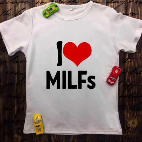 Чоловіча футболка з принтом - I love MILFs