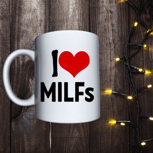 Чашка з принтом - I love MILFs