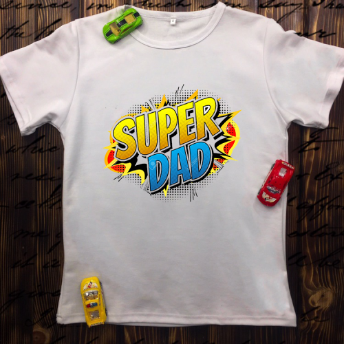 Чоловіча футболка з принтом - Super dad