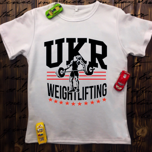 Чоловіча футболка з принтом - UKR weightlifting