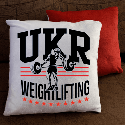 Подушка з принтом - UKR weightlifting