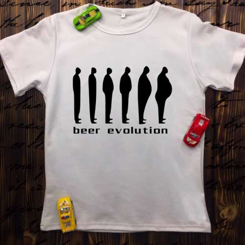Чоловіча футболка з принтом - beer evolution