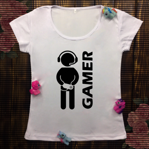 Жіноча футболка з принтом - Gamer
