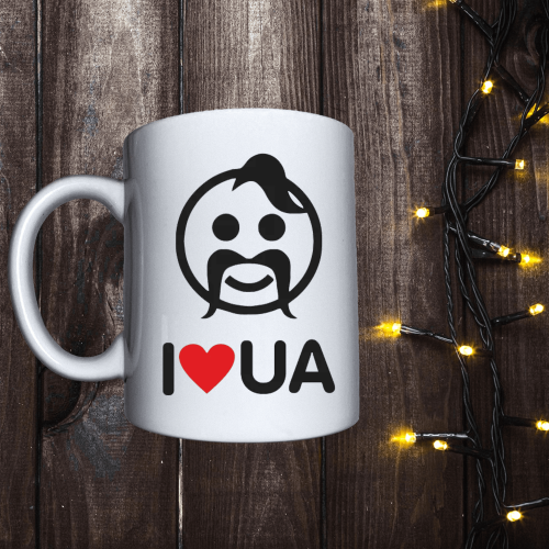 Чашка з принтом - I love UA