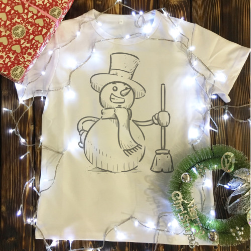 Чоловіча футболка з принтом - Сніговий