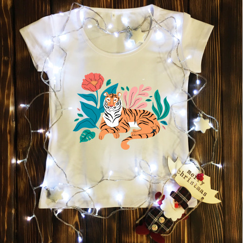 Жіноча футболка з принтом - Тигри