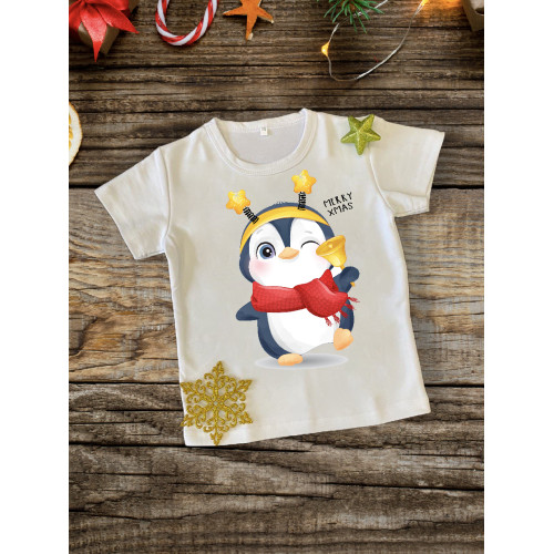 Дитяча футболка з принтом - Пінгвін