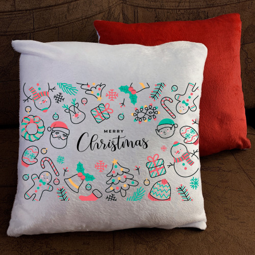 Подушка з принтом - Merry Christmas 