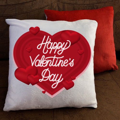 Подушка з принтом - Happy Valentines Day