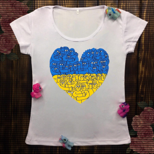 Жіноча футболка з принтом - Серце України
