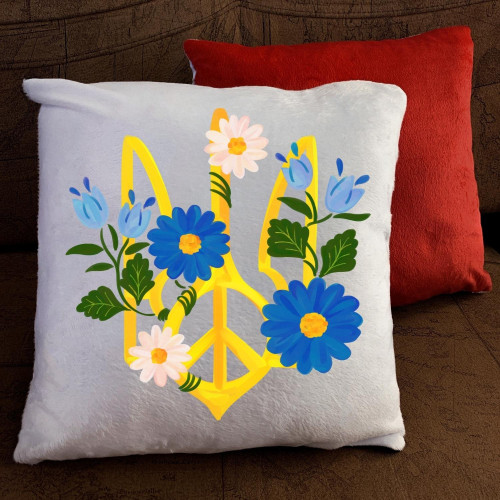 Подушка з принтом - Квітучий герб
