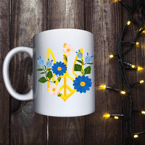 Чашка з принтом - Квітучий герб