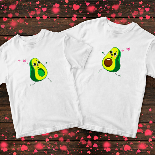 Парні футболки з принтом - Авокадо