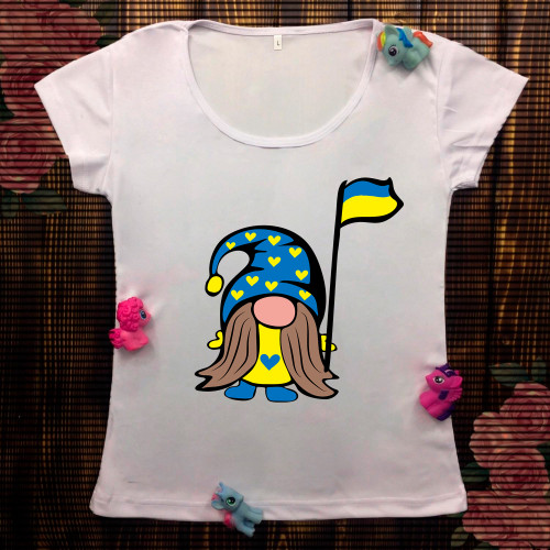 Жіноча футболка з принтом - Гном