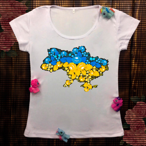 Жіноча футболка з принтом - Україна