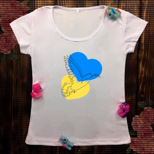 Жіноча футболка з принтом - Голуб миру