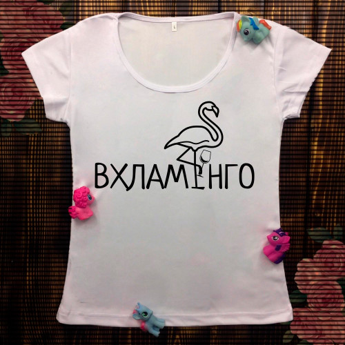 Жіноча футболка з принтом - Вхламінго
