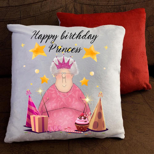 Подушка з принтом - Happy Birthday princess