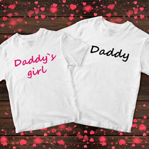 Парні футболки з принтом - Daddy/Daddy`s girl
