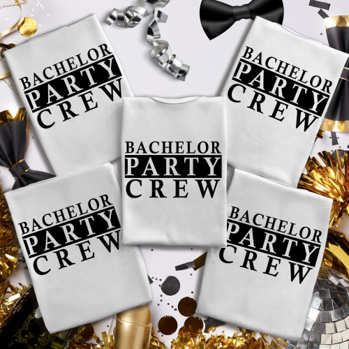Сімейні футболки з принтом - Bachelor party crew