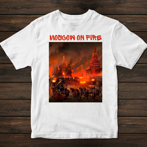 Чоловіча футболка з принтом - Moscow on fire