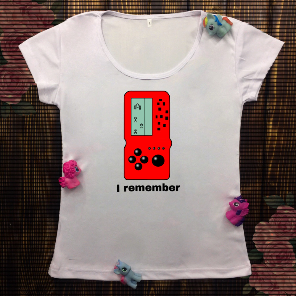 Жіноча футболка з принтом - I remember