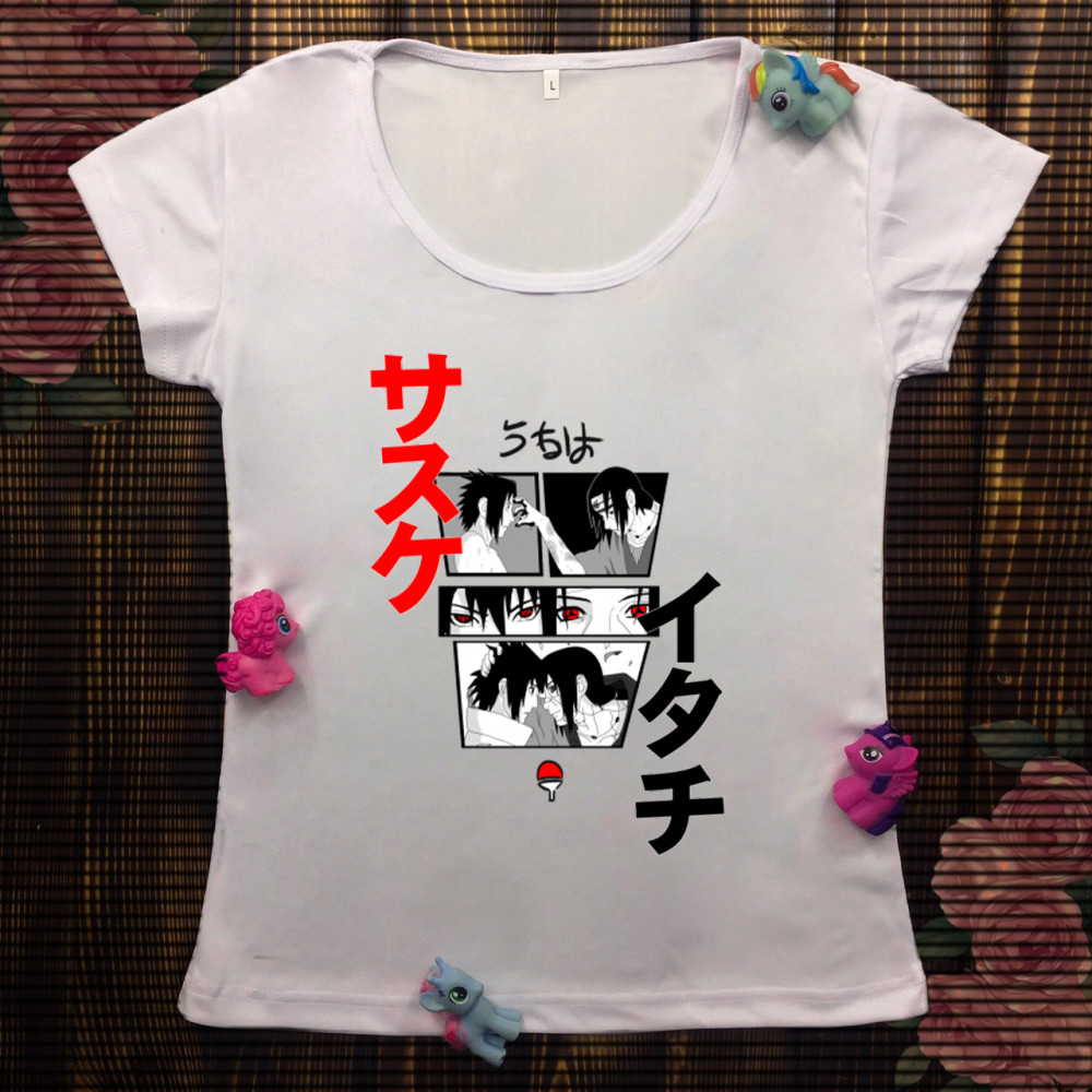 Жіноча футболка з принтом - Fan art Itachi and Sasuke