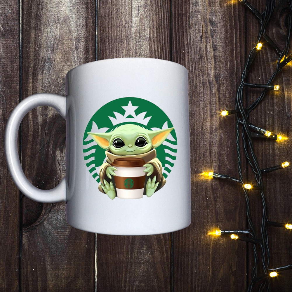 Чашка з принтом - Yoda STARbucks