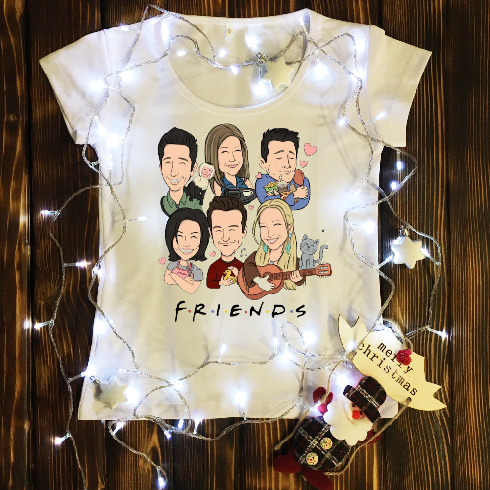 Жіноча футболка з принтом - Friends - Арт