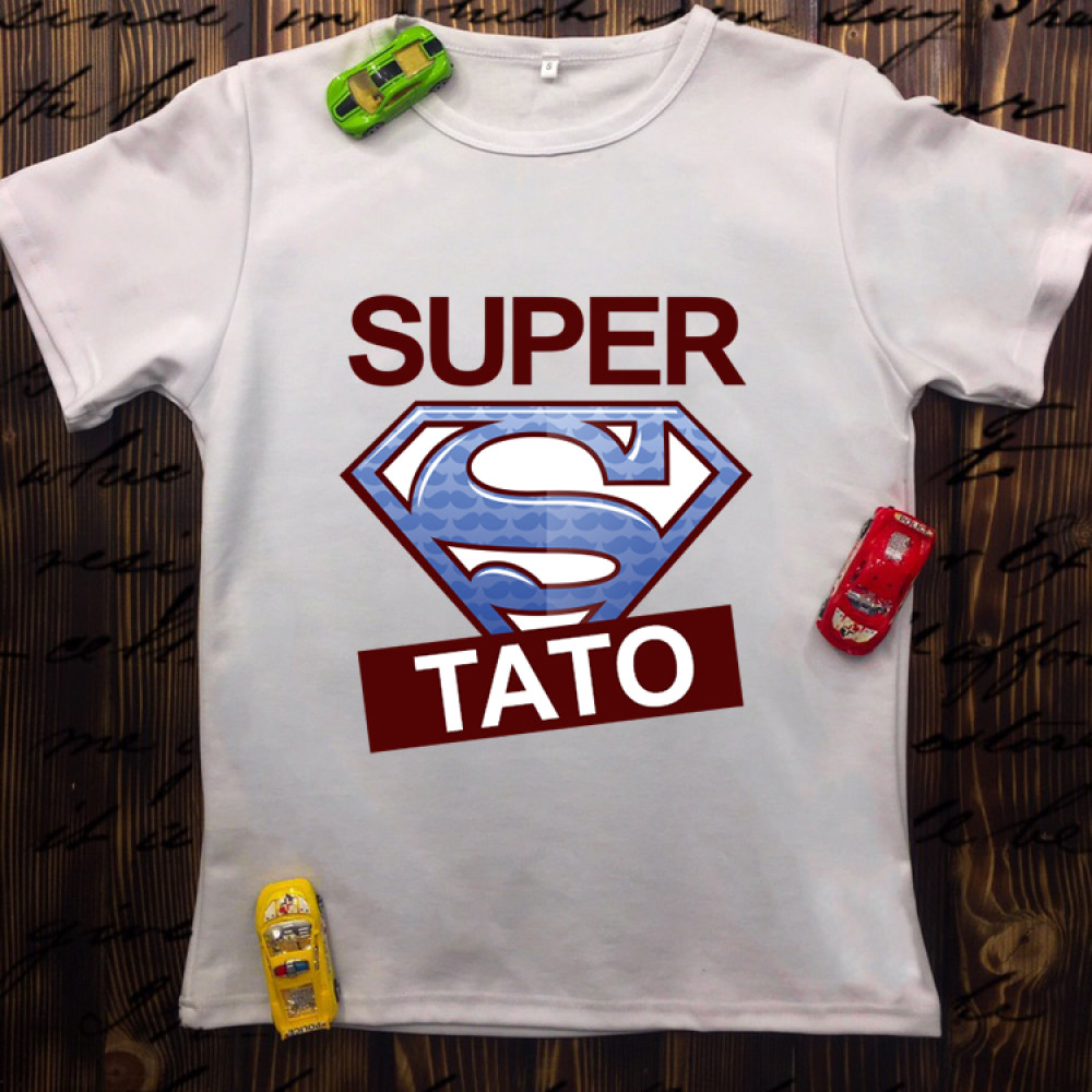 Чоловіча футболка з принтом - Super тато