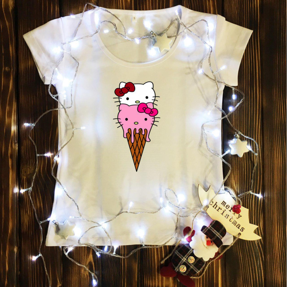 Жіноча футболка з принтом - Морозиво Хеллоу Кіті