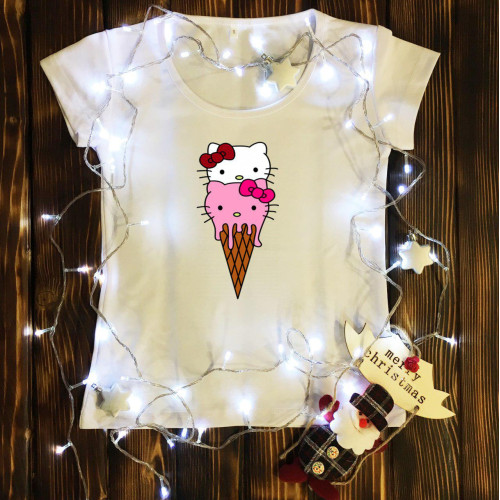 Жіноча футболка з принтом - Морозиво Хеллоу Кіті