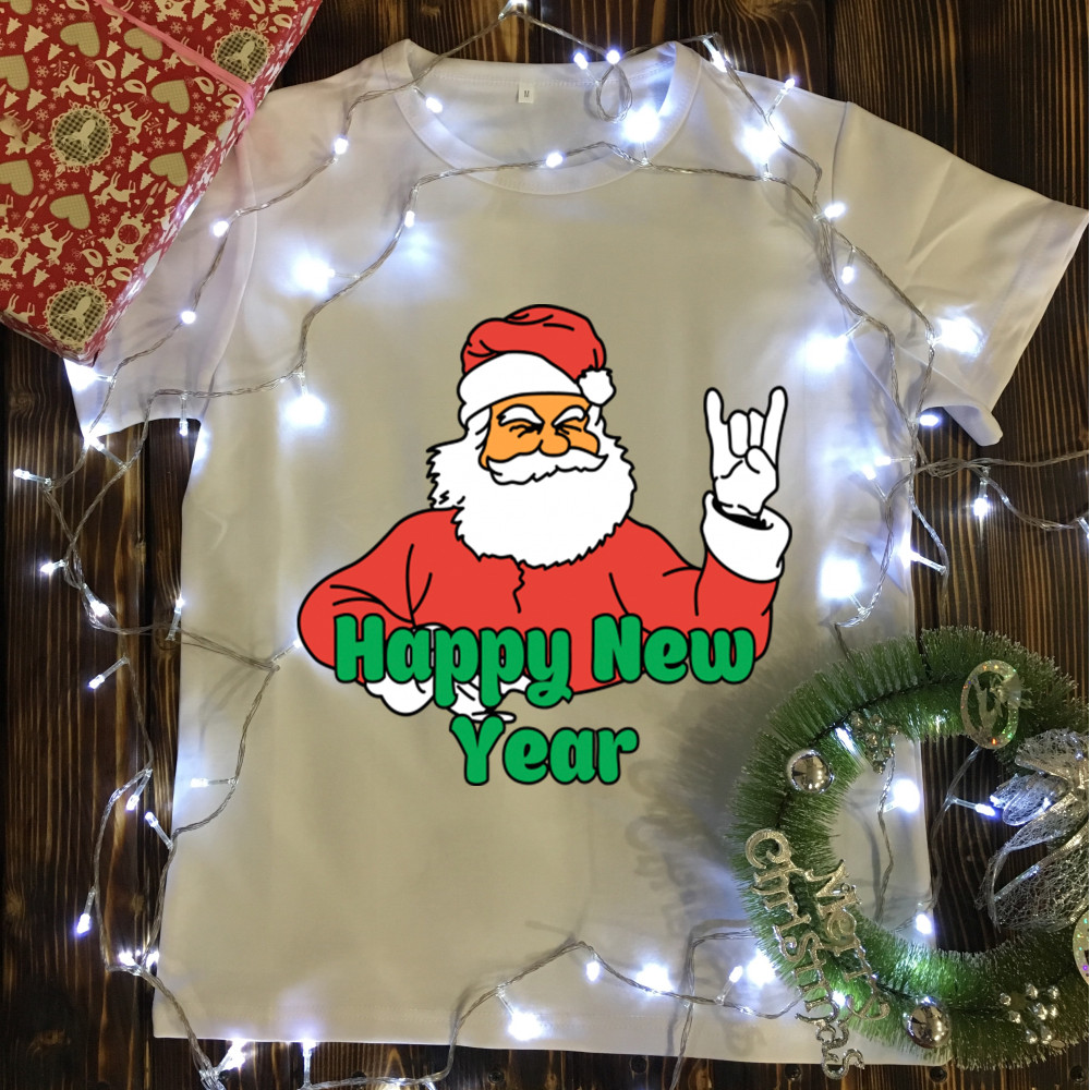 Чоловіча футболка з принтом - Happy New Year Rock and Roll