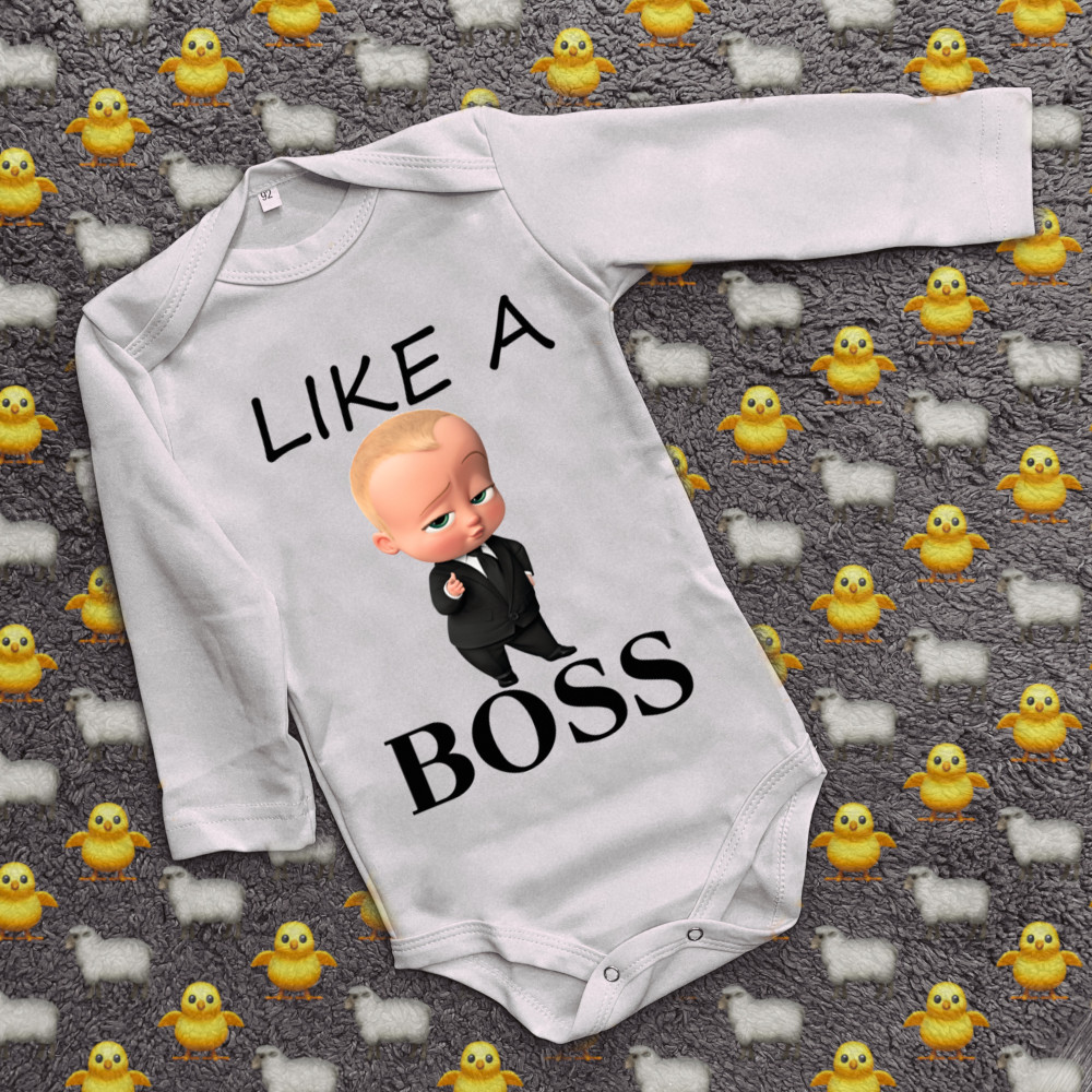 Дитячий боді з принтом - Like a Boss