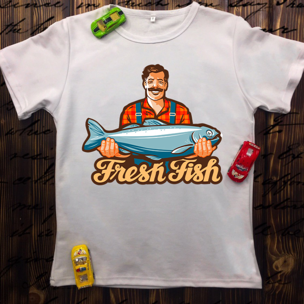 Чоловіча футболка з принтом - Fresh Fish