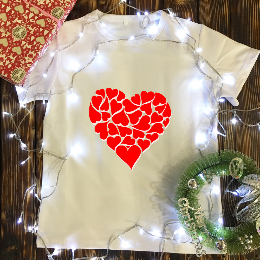Чоловіча футболка з принтом - Серце з сердець
