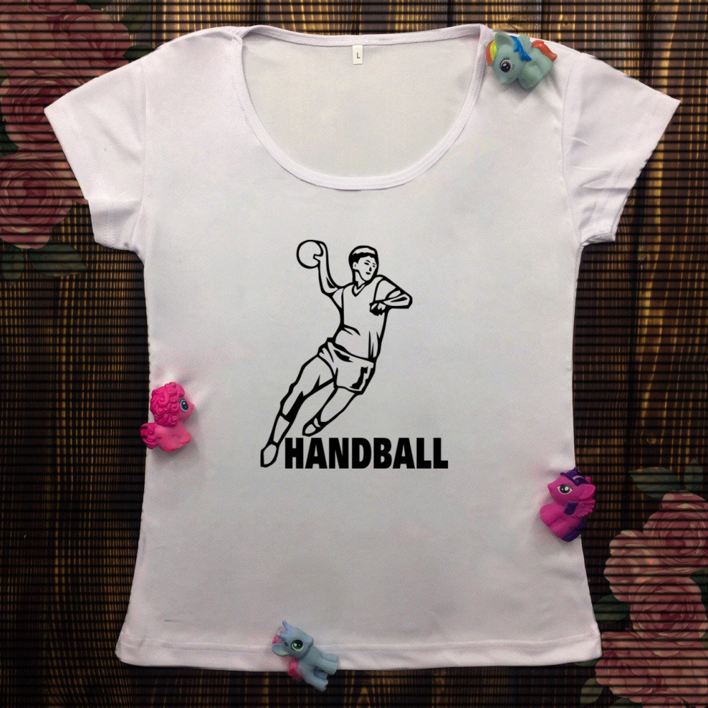 Жіноча футболка з принтом - Гандбол