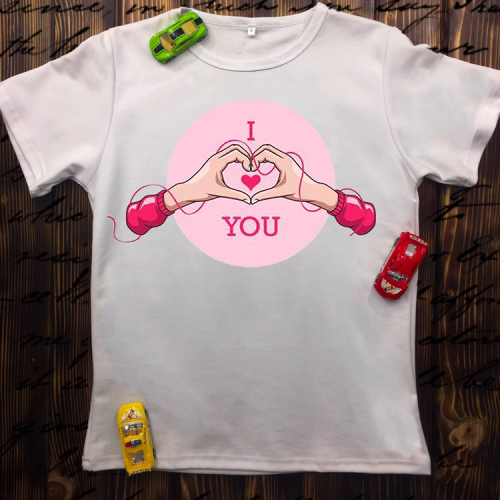 Дитяча футболка з принтом - I love you 