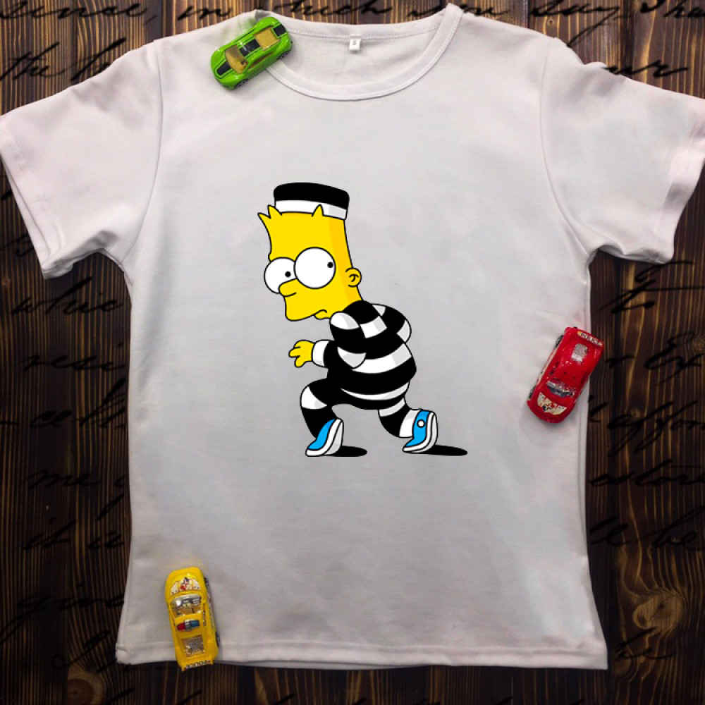 Чоловіча футболка з принтом - Злодій Барт Сімпсон