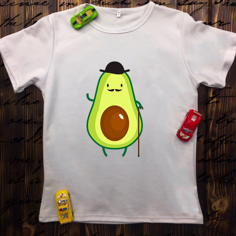 Чоловіча футболка з принтом - Авокадо-Джентельмен