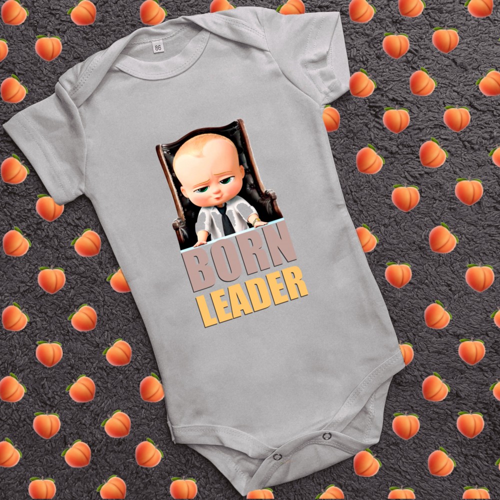 Дитячий боді з принтом - Born Leader