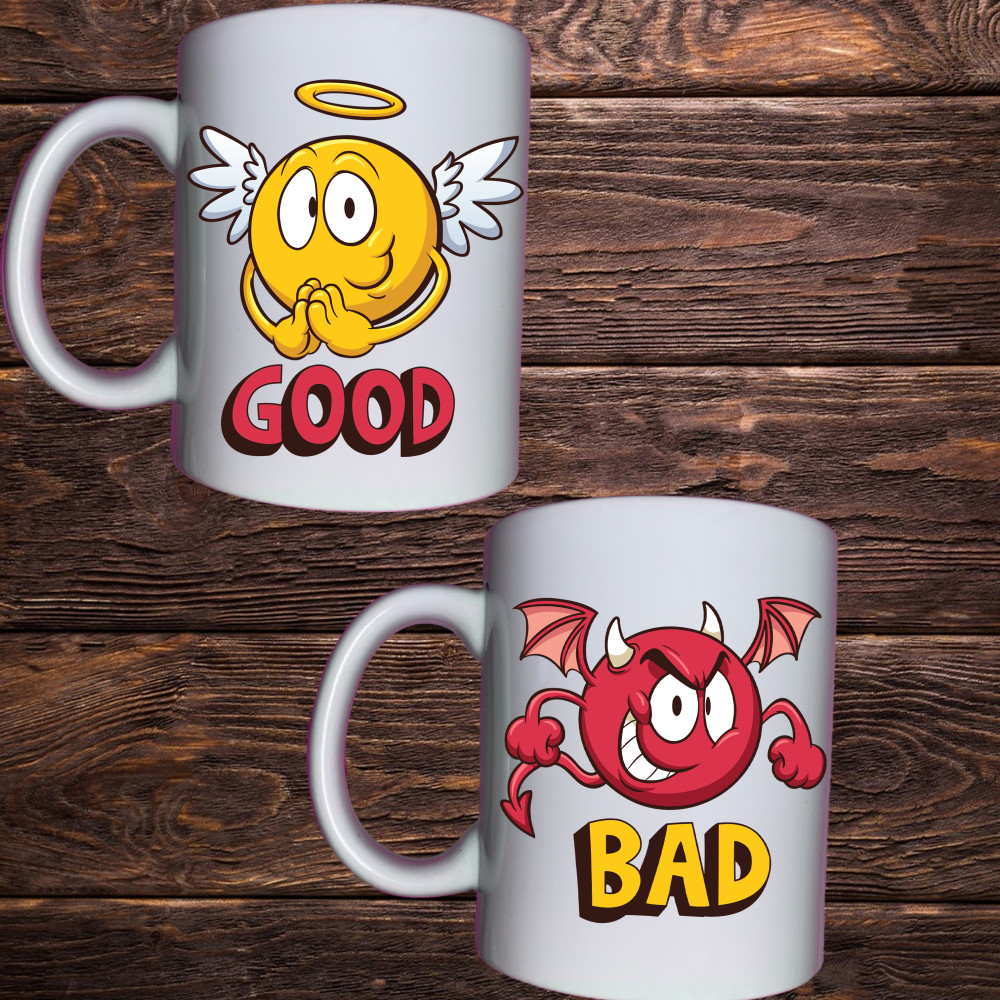 Чашки з принтом - Bad / Good