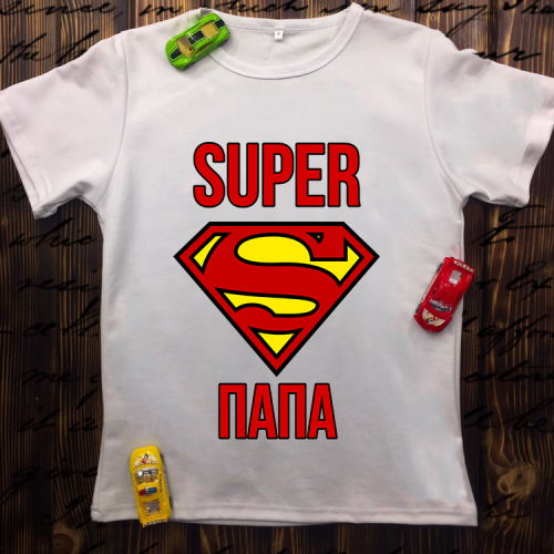 Чоловіча футболка з принтом - Супер Тато