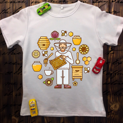 Чоловіча футболка з принтом - Бджільництво